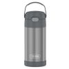 Thermos FUNtainer&reg; Stainless Steel Insulated Straw Bottle - 12oz - Grey