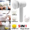 5-in-1 Handheld Bathtub Brush Electric Brush Cleaner Sink Electric Cleaning Bathroom Wash Brush Kitchen Cleaning Tool USB