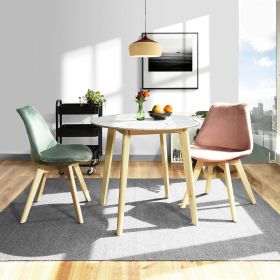 31.5 Inch Round Dining Table Small White Dining Room Table for Dining Room & Kitchen Furniture