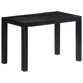 Dining Table Black 46.5"x23.6"x30" Solid Mango Wood