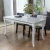 Dining Table 45.7"x26"x30" High Gloss White