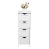 4 Drawers Storage Cabinet Fork Type Bathroom Wall Cabinet White  YJ