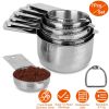 7Pcs Measuring Cups Stainless Steel Kitchen Measurement Tool