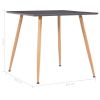 Dining Table Gray and Oak 31.7"x31.7"x28.7" MDF