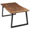 Dining Table Solid Acacia Wood 70.9"x35.4"