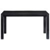 Dining Table Black 46.5"x23.6"x30" Solid Mango Wood