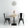 Bistro Table MDF and Steel Round 23.6"x29.5" Oak Color