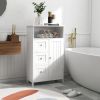 Bathroom standing storage cabinet with 3 drawers and 1 door-White