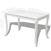 Dining Table 45.7"x26"x30" High Gloss White