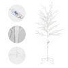 5Ft Dimmable Lighted Cypress Tree Birch Twig 120 LED 8 Mode Warm White with Timer Remote Xmas Indoor Tabletop Home Holiday Party Wedding Decoration