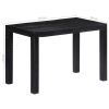 Dining Table Black 46.5"x23.6"x30" Solid Mango Wood