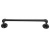 Free shipping 16 Inch Basics Classic Towel Bar Rack Industrial Iron Pipe Towel Rack Holder(Black)