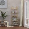 WTZ Bookshelf;  Ladder Shelf;  5 Tier Bamboo Bookcase;  Rustic Open Book Case for Bedroom;  Living Room;  Office;  BC-238 Natural