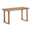 Dining Table 55.1"x27.6"x29.9" Solid Sheesham Wood