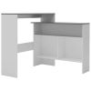 Bar Table with 2 Table Tops White and gray 51.18"x15.75"x47.24"