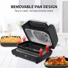 mart 7-in-1 Indoor Electric Grill Air Fryer Family Large Capacity with Air Crisp Dehydrate Roast Bake Broil Pizza and Cyclonic Grilling Technology Cou