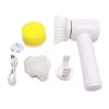 5-in-1 Handheld Bathtub Brush Electric Brush Cleaner Sink Electric Cleaning Bathroom Wash Brush Kitchen Cleaning Tool USB