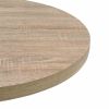 Bistro Table MDF and Steel Round 23.6"x29.5" Oak Color