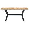 Dining Table 55.1"x27.6"x29.5" Solid Rough Mango Wood