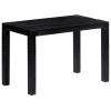 Dining Table Black 46.5"x23.6"x30" Solid Mango Wood