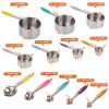 12Pcs Measuring Cups Spoons Set Stainless Steel Kitchen Measurement Tool