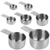 7Pcs Measuring Cups Stainless Steel Kitchen Measurement Tool