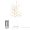 5Ft Dimmable Lighted Cypress Tree Birch Twig 120 LED 8 Mode Warm White with Timer Remote Xmas Indoor Tabletop Home Holiday Party Wedding Decoration