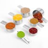 7Pcs Measuring Cups Stainless Steel Kitchen Measurement Tool