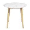 31.5 Inch Round Dining Table Small White Dining Room Table for Dining Room & Kitchen Furniture