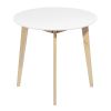 31.5 Inch Round Dining Table Small White Dining Room Table for Dining Room & Kitchen Furniture,full white