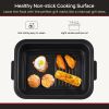 Geek Chef 7In1 Smokeless Electric Indoor Grill with Air Fry; Roast; Bake; Portable 2 in 1 Indoor Tabletop Grill & Griddle; Removable Non-Stick Plate;