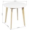 31.5 Inch Round Dining Table Small White Dining Room Table for Dining Room & Kitchen Furniture,full white