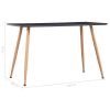 Dining Table Gray and Oak 47.2"x23.6"x29.1" MDF