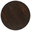 Bistro Table MDF and Steel Round 23.6"x29.5" Dark Ash