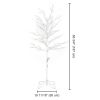 5Ft Dimmable Lighted Cypress Tree Birch Twig 120 LED 8 Mode Warm White with Timer Remote Xmas Indoor Tabletop Home Holiday Party Wedding Decoration