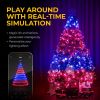 LinkedSparx LED String Lights;  110ft 420 RGB Multicolor App-Controlled LED Christmas Lights with Music Modes for Xmas Tree Indoor Party Holidays Home