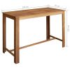 Bar Table Solid Acacia Wood 59"x27.6"x41.3"