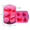 Kitchen DIY Silicone 6 Hole Cake Mold Chocolate Mould Cake Mould Baking Tool Pudding Jelly Mold