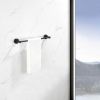 16-27 Inches Adjustable Expandable Towel Bar for Bathroom Kitchen Thicken Space Aluminum Wall Mount Matte Black