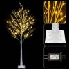 4FT Snowflake Christmas Tree with 48 LED Lamp, Artificial Snowflake Pine Tree Home Decoration for Holiday/Party/Christmas/Wedding RT