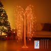 216 LED 5FT Colorful Lighted Willow Tree; RGB LED Tree with Remote; Willow Tree with Multicolored White String Lights for Indoor Outdoor Christmas Par