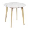 31.5 Inch Round Dining Table Small White Dining Room Table for Dining Room & Kitchen Furniture