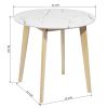 31.5 Inch Round Dining Table Small White Dining Room Table for Dining Room & Kitchen Furniture