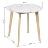 31.5 Inch Round Dining Table Small White Dining Room Table for Dining Room & Kitchen Furniture