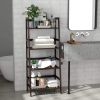 4-Tier Ladder Shelf, Multifunctional Ladder-Shaped Bookcase Storage Shelves, Bamboo Plant Stand Flower Pots Holder, Display Rack for Living Room Bathr