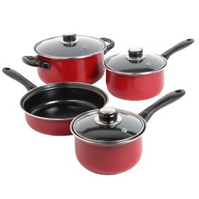 Sunbeam Newbrook 7 Piece Cookware Set in Red