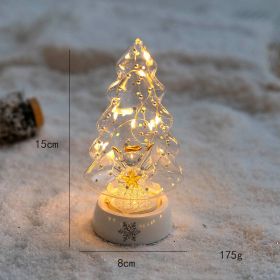 Christmas Decoration Glass Tree Home Desktop Decoration Light Up Small Night Light Christmas Gifts (Style: angel)