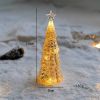 Christmas Decoration Glass Tree Home Desktop Decoration Light Up Small Night Light Christmas Gifts