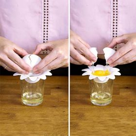 Daisy Egg Separator Kitchen Egg White Yolk Divider Kitchen Gadgets Baking Tools Egg Extractor (size: 2pcs opp bag)