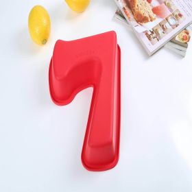 1PC Silicone Number Cake Mould Number Baking Cake Kitchen Accessories Baking Tool Baking (Color: 7, size: 7)